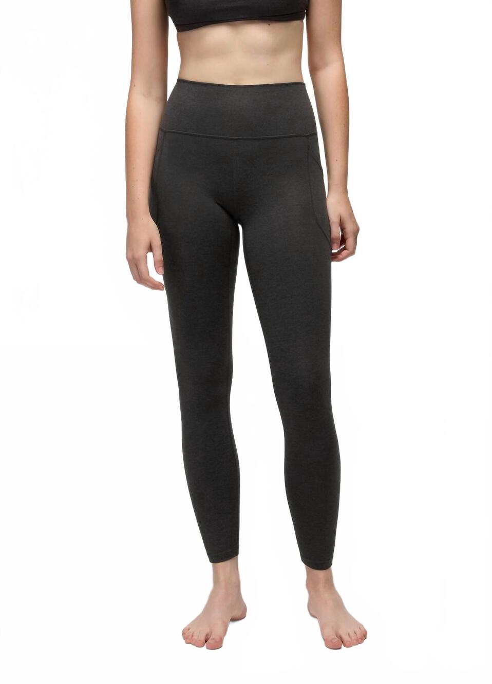 NEW PRANA heavana pocket legging in black heather